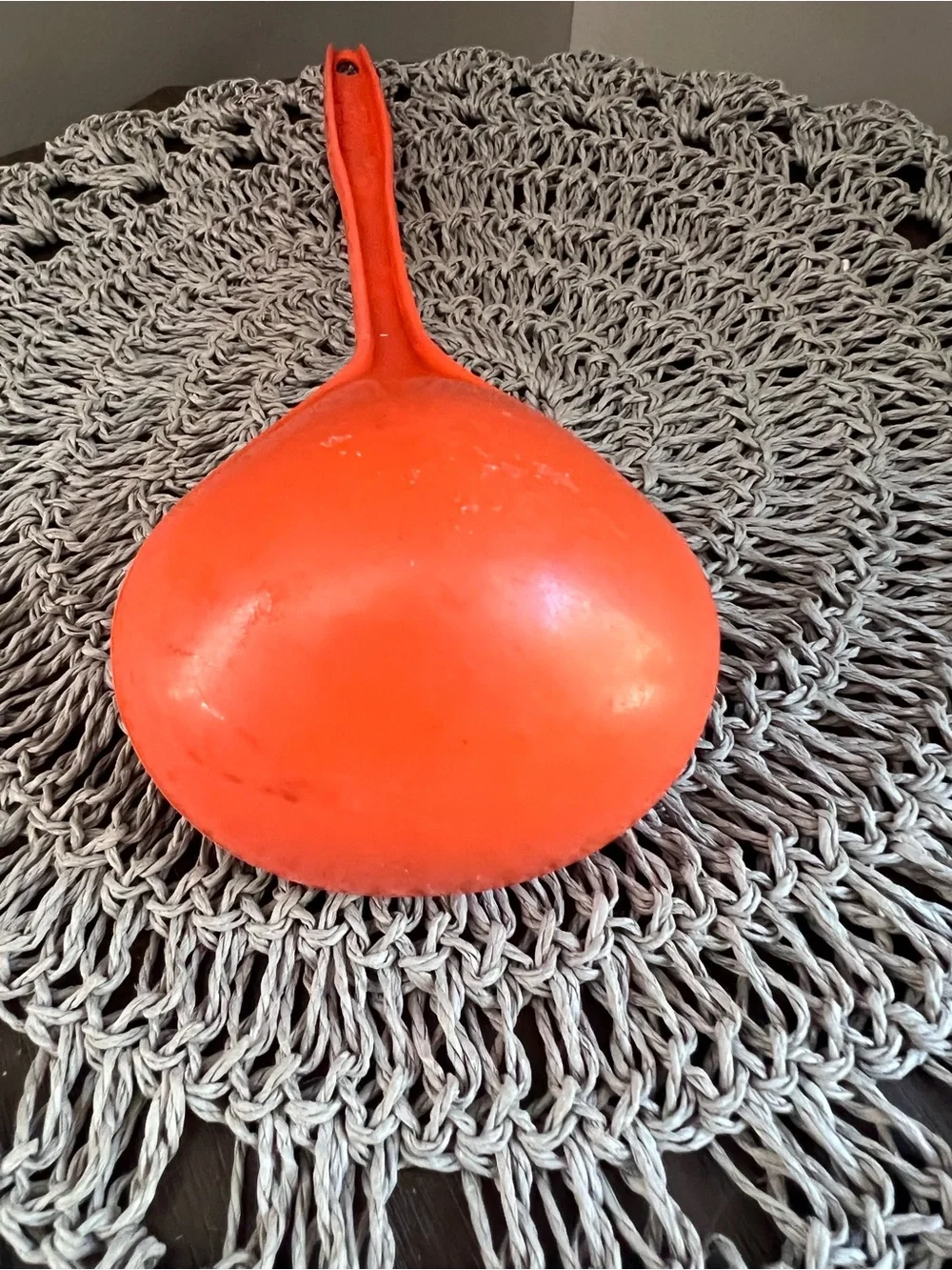 Vintage Foley Orange Nylon kitchen soup serving ladle